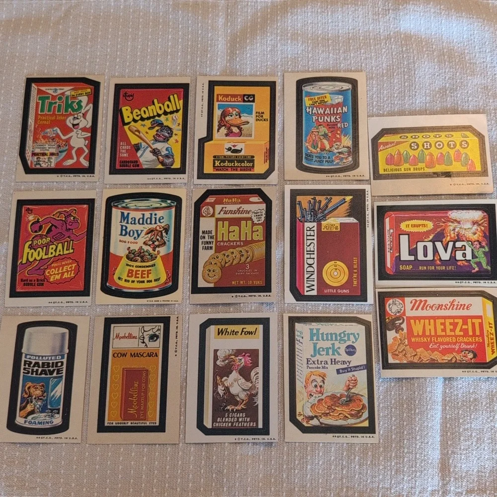 Vintage Topps Wacky Packages Stickers 1970's Set of 15